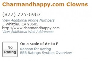 How charmandhappy.com is listed today.